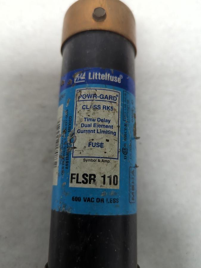 Used LITTELFUSE,FLSR110,POWR-GARD 110 AMP FUSE PRE-OWNED