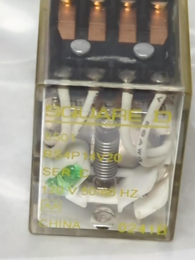 SQUARE D,8501-RS4P14V20,MINIATURE GP RELAY SER C 120V 50/60HZ 3A LOT OF 3 NOS