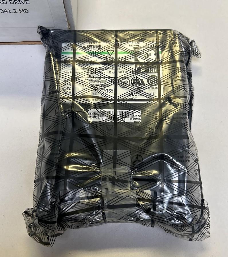 WESTERN DIGITAL,WDAC2340-00F,HARD DRIVE 341.2MB NOS