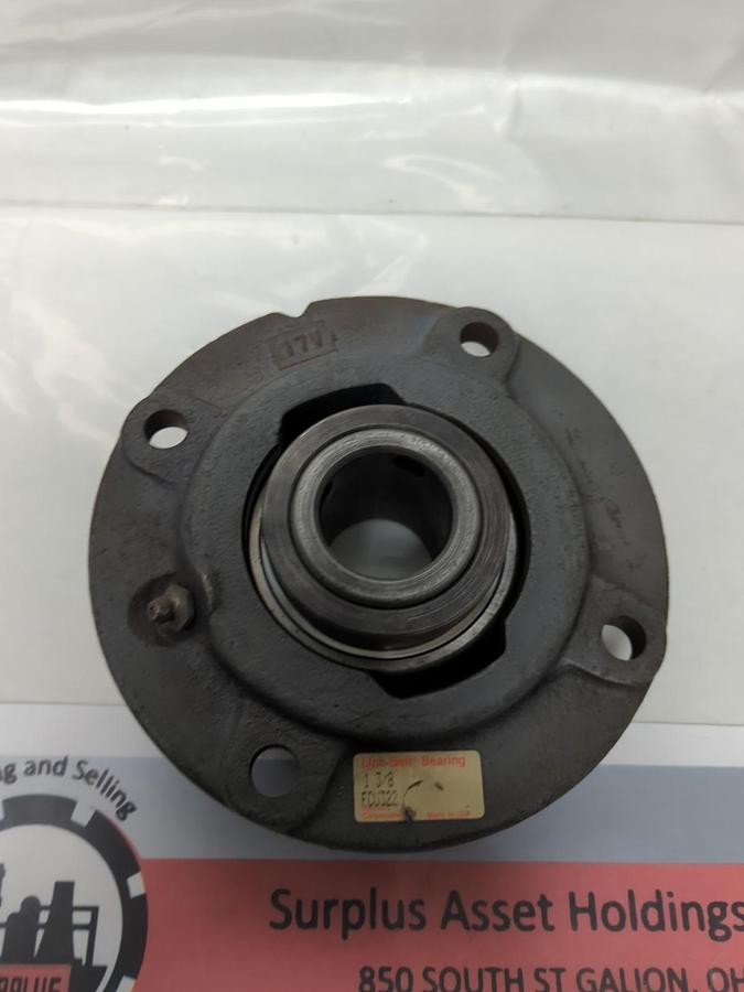Used LINK BELT,FCU-322,FLANGE BEARING 4-BOLT 1-3/8 INCH BORE PRE-OWNED