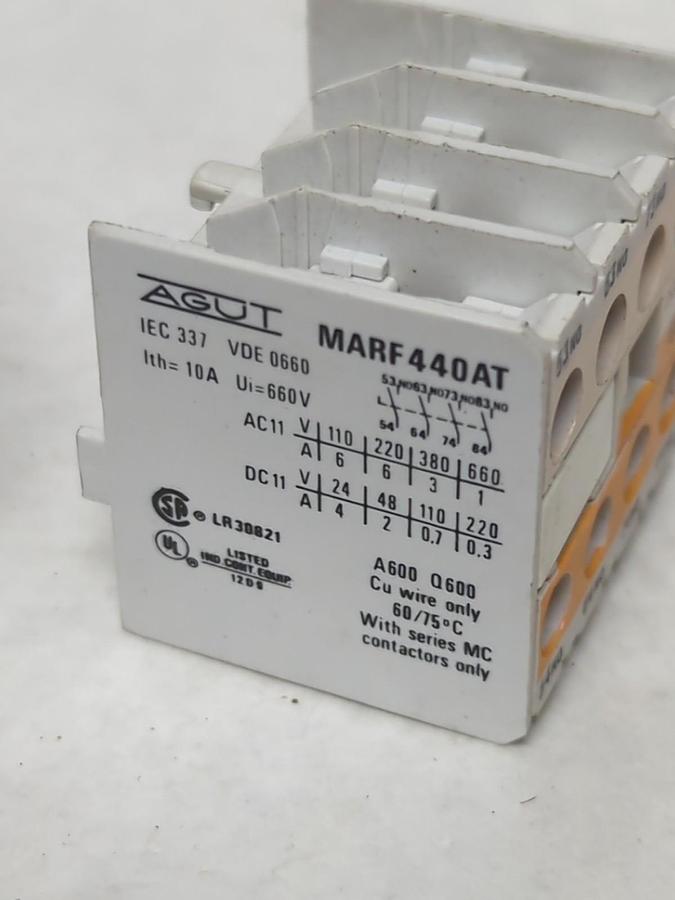 Used AGUT,MALF440AT,CONTACT BLOCK LOT OF 2 PRE-OWNED