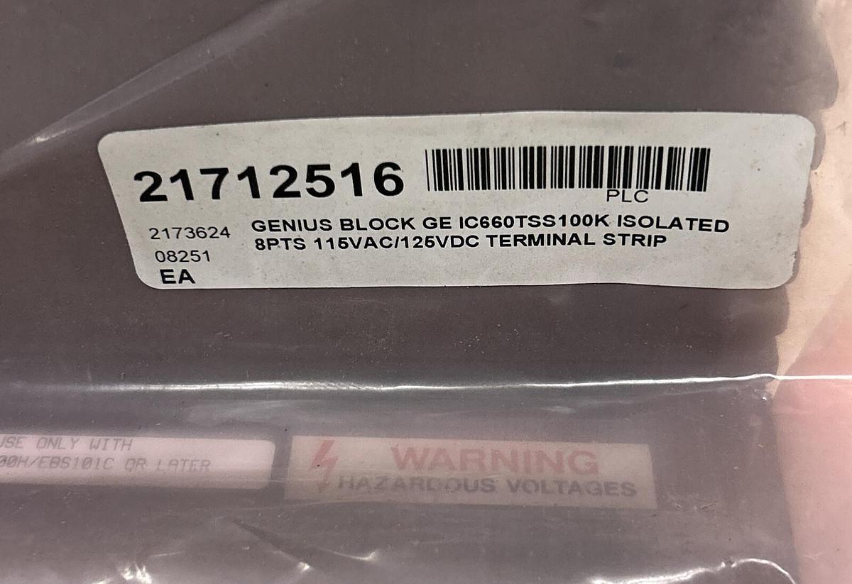 Used GE FANUC,IC660TSS100K,GENIUS BLOCK TERMINAL ASSEMBLY REFURBISHED