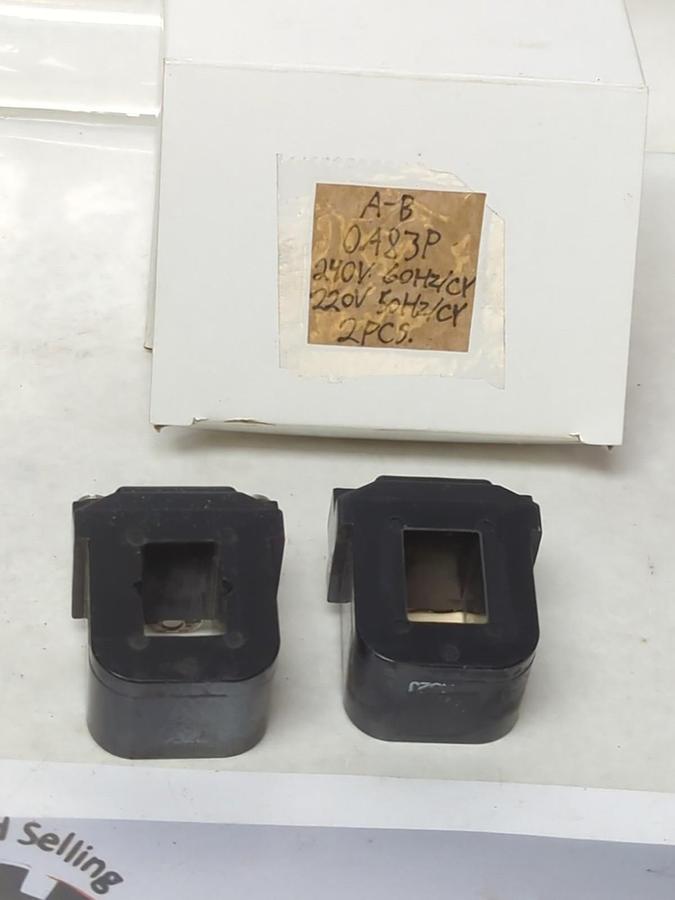 Used ALLEN-BRADLEY,0A83P,COIL 240V 60HZ/CY 220V  50HZ/CY LOT OF 2 PRE-OWNED