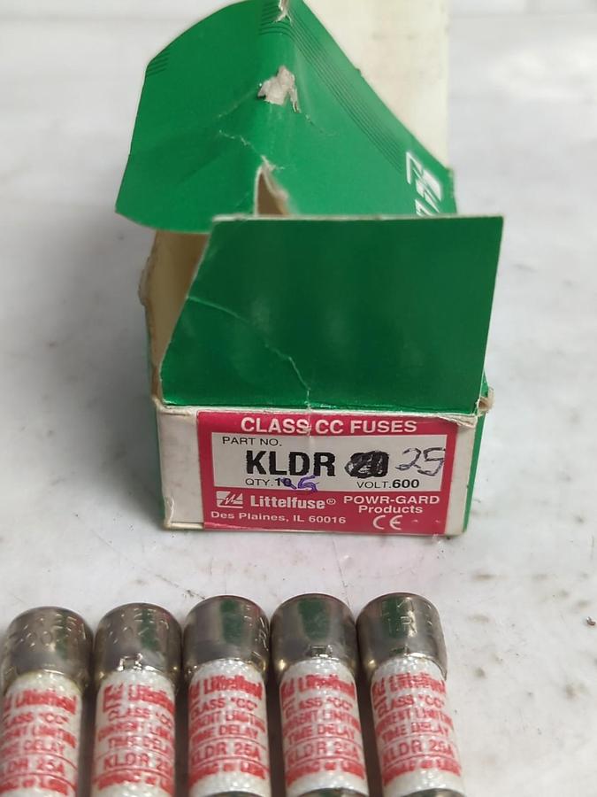 LITTELFUSE,KLDR25,FAST ACTING 25 AMP FUSES BOX OF 5 NOS
