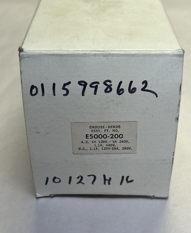 CROUSE-HINDS,E5000-200,PUSHBUTTON SELECTOR SWITCH NOS