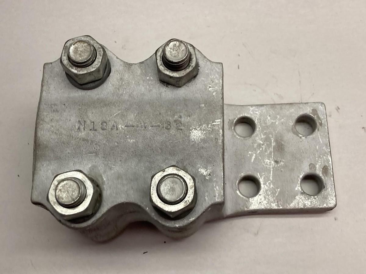 Used Burndy,M18A-4-62,Aluminum Bolter Terminal