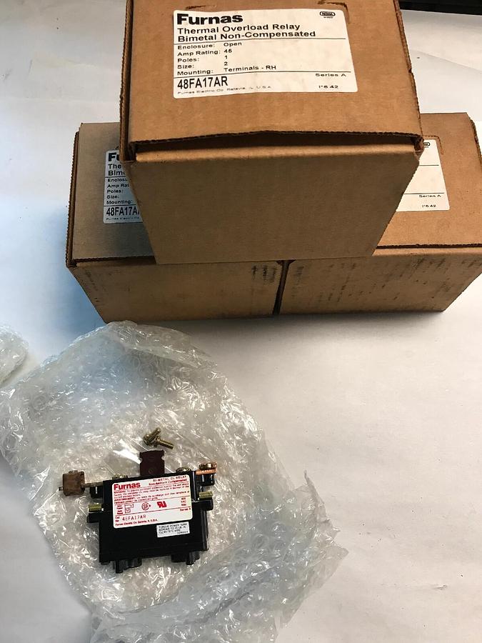 Furnas,48FA17AR,Thermal Over load Relay Series A lot of 3