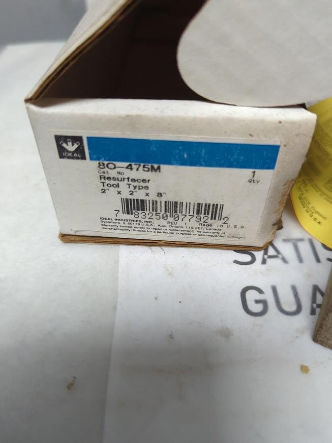 IDEAL,80-475M,RESURFACER TOOL TYPE 2 IN X 2 IN X 8 IN NOS