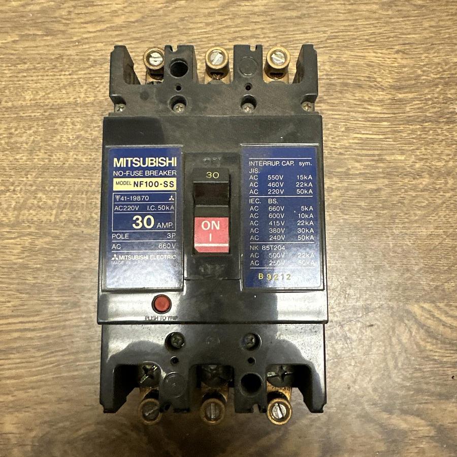 Used Mitsubishi,NF100-SS,30A 3P 660V Circuit Breaker