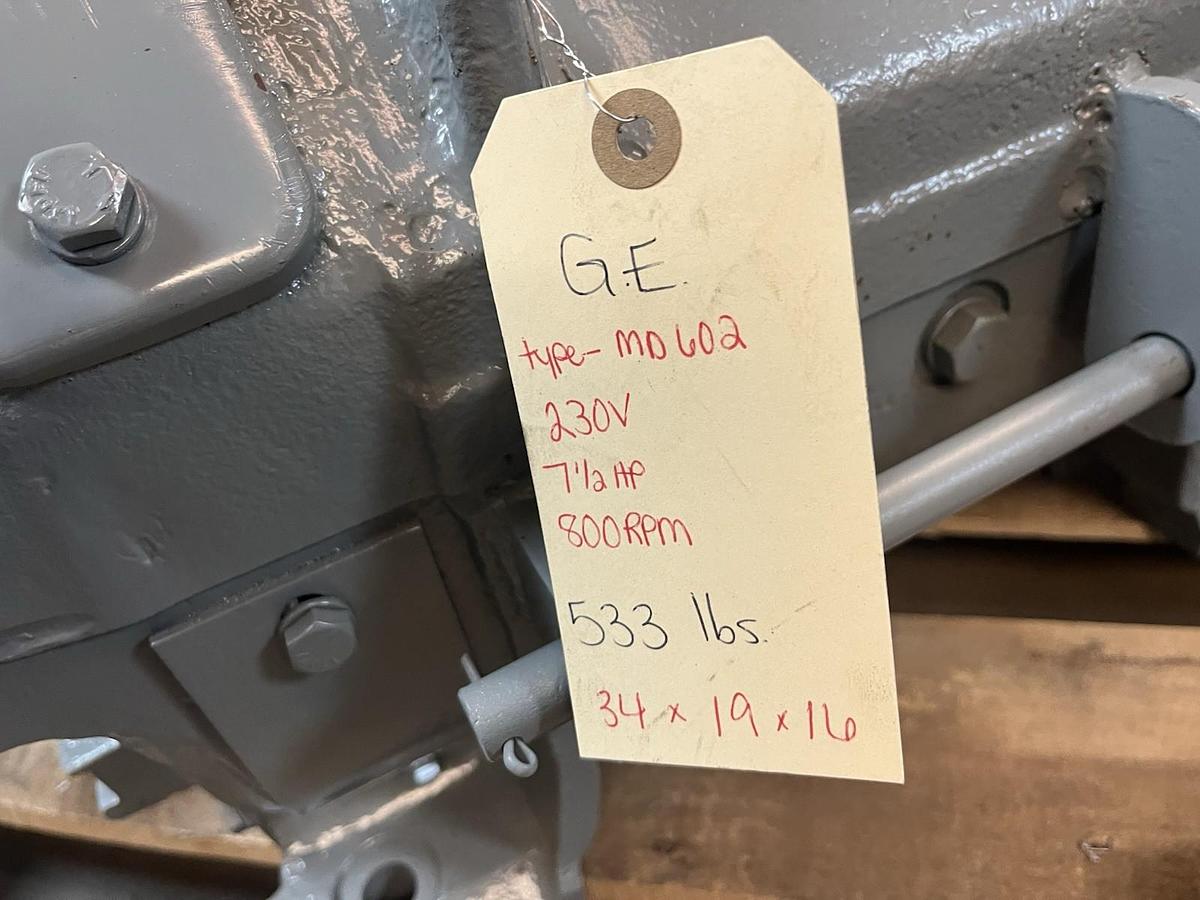 Used GE,MD-602,COMPOUND WOUND DC MOTOR 7.5/10 HP 600/700 RPM 230VDC