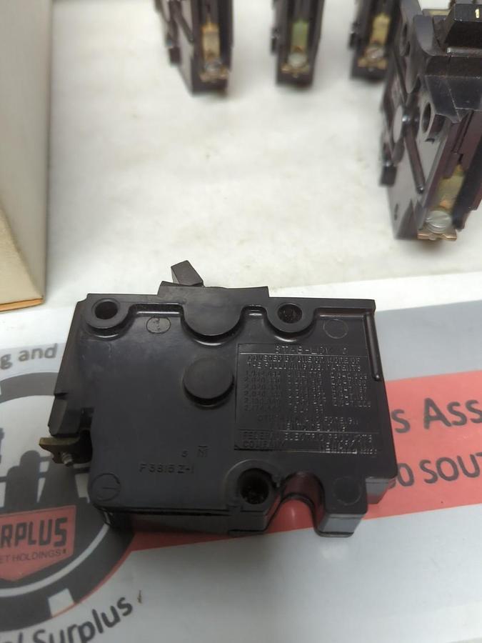 Used F.P.E.,NB15,CIRCUIT BREAKER 15 AMP 1-POLE LOT OF 6 PRE-OWNED