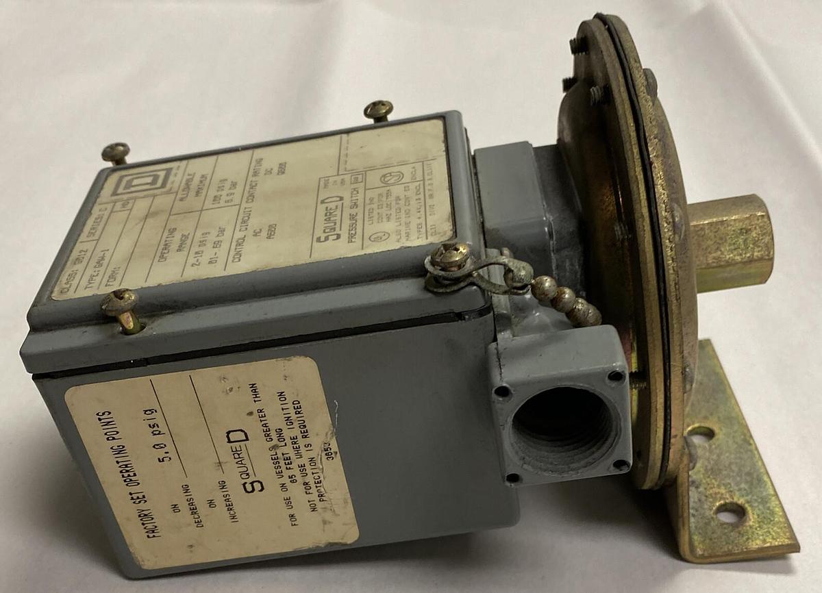 Used Square D,9012 GAW-1,Series C Pressure Switch