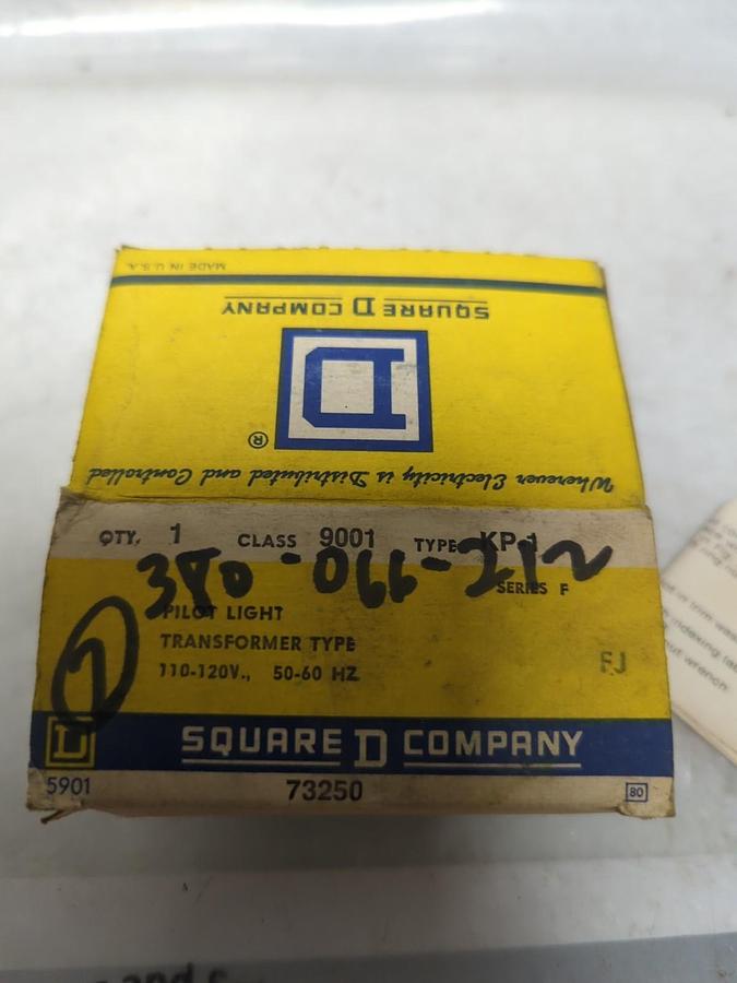 SQUARE D,9001 KP-1,PILOT LIGHT SERIES F NOS