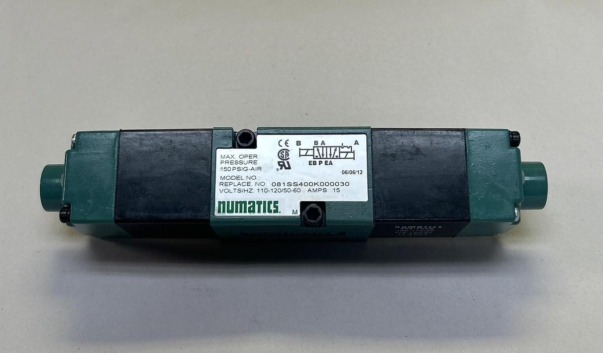 Used NUMATICS,081SS400K000030,SOLENOID VALVE 150 PSIG
