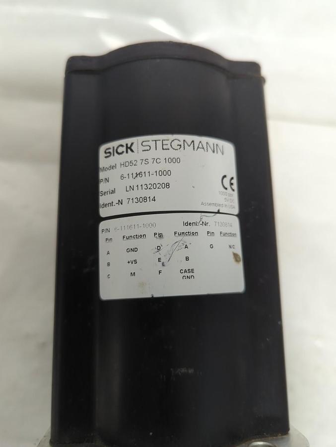 Used SICK STEGMANN,HD52 7S7C1000,ENCODER PRE-OWNED