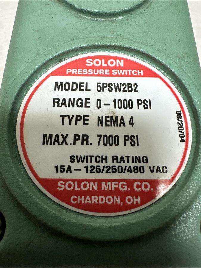 Solon,5PSW2B2,0-1000PSI Pressure Switch