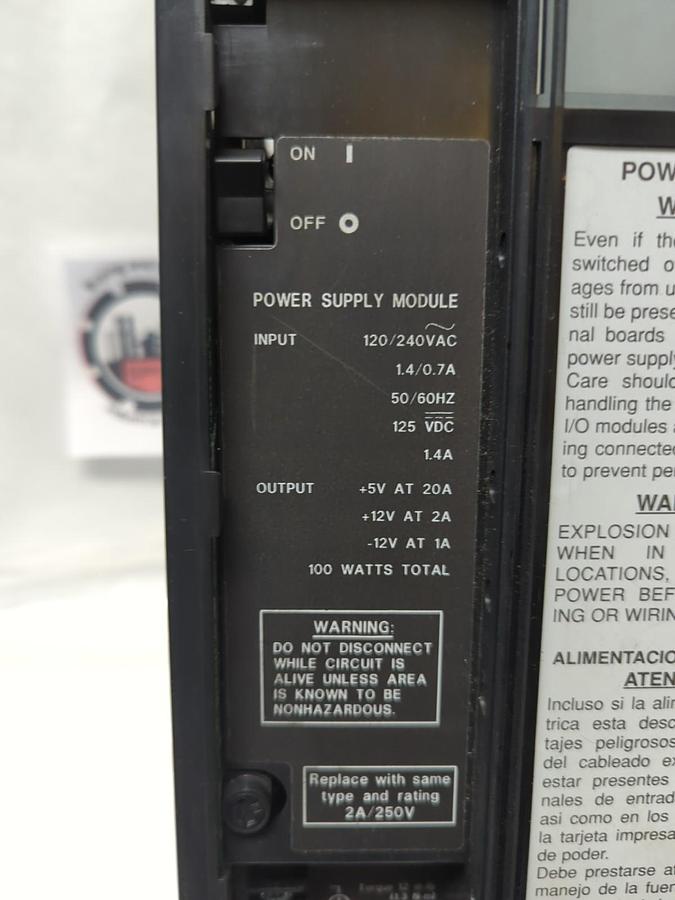 Used GE FANUC,IC697WR711F,POWER SUPPLY 100W AC INPUT PRE-OWNED