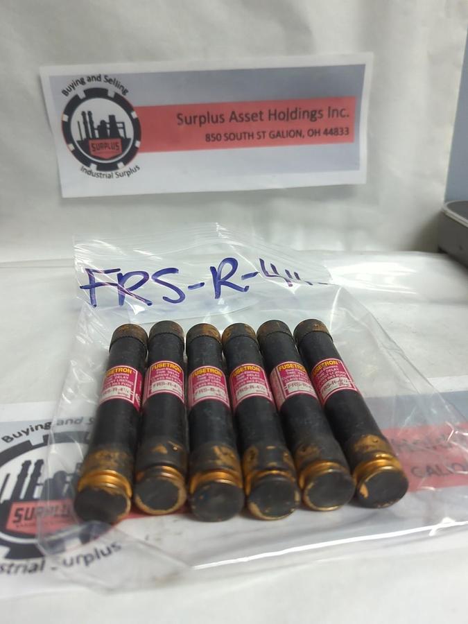 Used COOPER BUSSMANN,FRS-R-4-1/2,FUSETRON 4-1/2 AMP FUSE LOT OF 6 PRE-OWNED