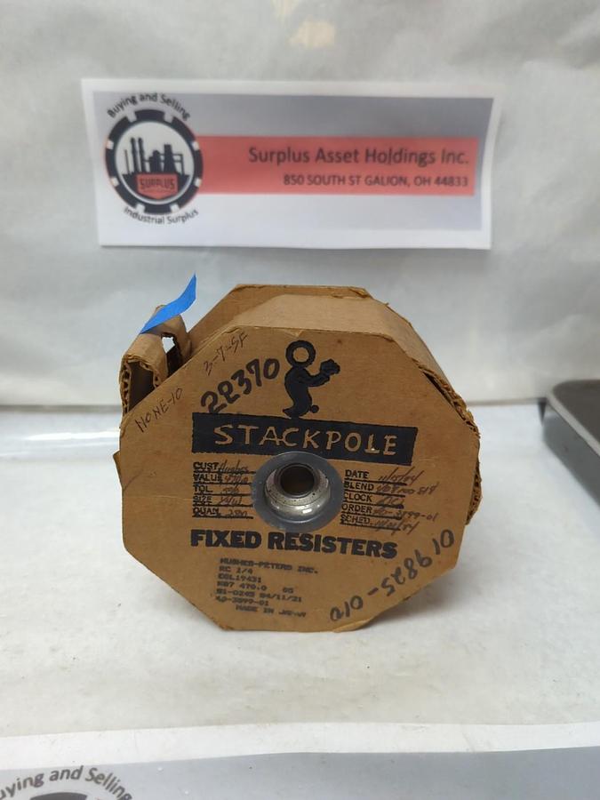 STACKPOLE,RC 1/4,FIXED RESISTORS 1/4 WATT 5% ROLL OF 2500 PCS NOS