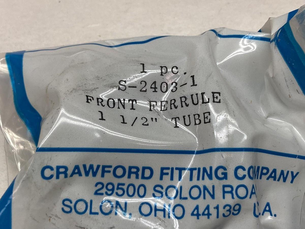 Swagelok,S-2403-1,Front Ferrule 1-1/2 Inch Tube BOX OF 5