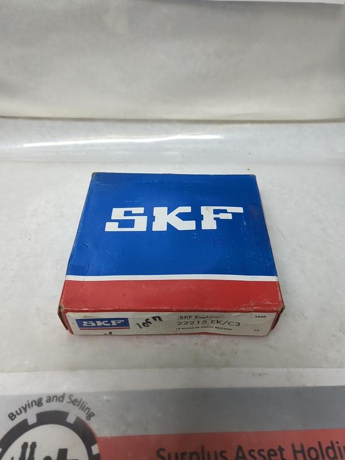 SKF,22215EK/C3,SPHERICAL ROLLER BEARING 75X130X31MM NOS