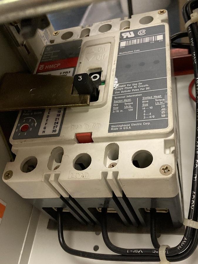 Used Westinghouse,Size 1 MCC 12 INCH Starter Bucket 3 Amps