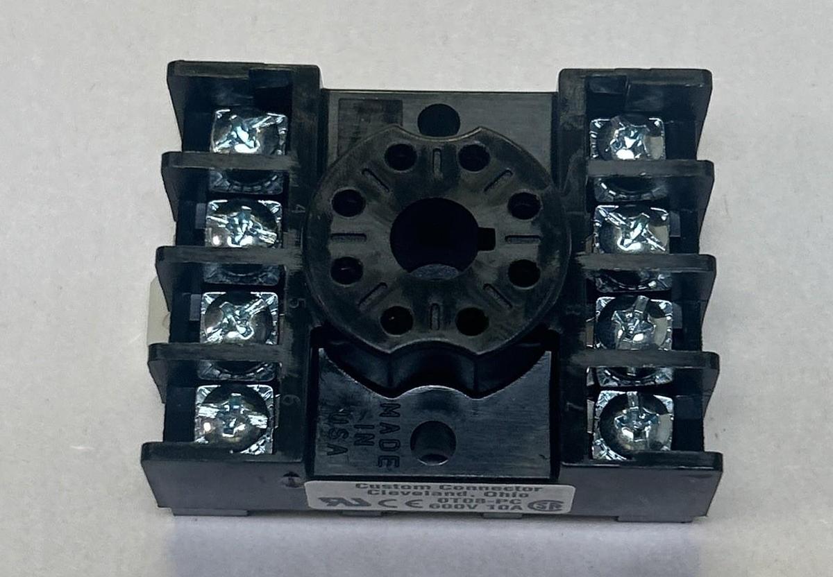 CUSTUM CONNECTOR,0T08-PC,RELAY SOCKET 10A 600V