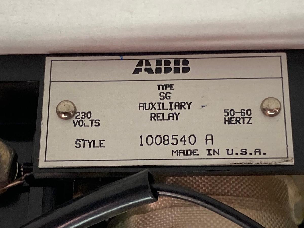 ABB,1008540 A Type SG,Auxiliary Relay 230V 50-60Hz