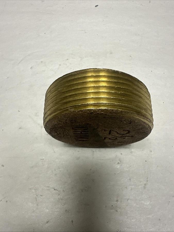 Brass Plug,2-1/2",Threaded Male Countersunk