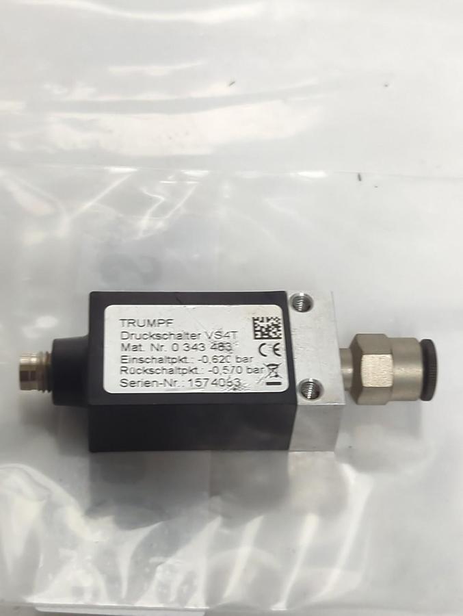 Used TRUMPF,0 343 483,VS4T PRESSURE SWITCH PRE-OWNED