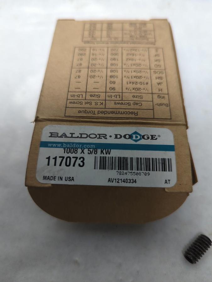 BALDOR-DOGE,117073,TAPER-LOCK BUSHING 1008X5/8KW NOS