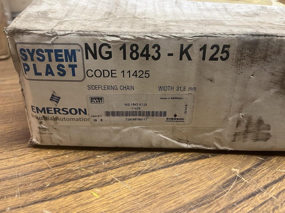 EMERSON,NG-1843-K125,SYSTEM BLAST SIDEFLEXING CONVEYOR CHAIN 10FT