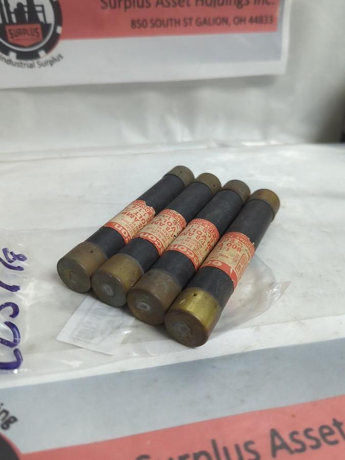 Used ECON,ECS 1-1/8,TIME-DELAY 1-1/8 AMP FUSE LOT OF 4 PRE-OWNED