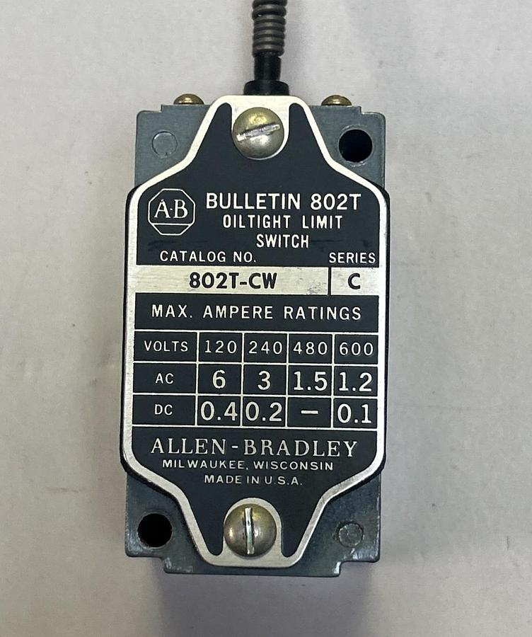 Used ALLEN BRADLEY,802T-CW,OILTIGHT LIMIT SWITCH