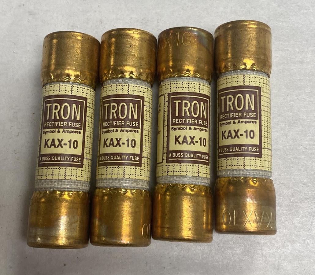 Bussmann,KAX-10,Tron Fuse Lot Of 4 NOS