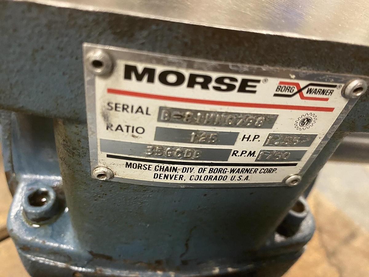 Used MORSE,35GCDB-125,RIGHT ANGLE SPEED REDUCER 143/145T 1.55HP 1750RPM
