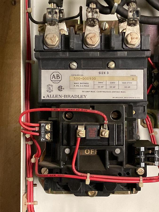 Used Allen-Bradley,2100 2112B,Size 3 Fused MCC 32 INCH Starter Feeder Bucket