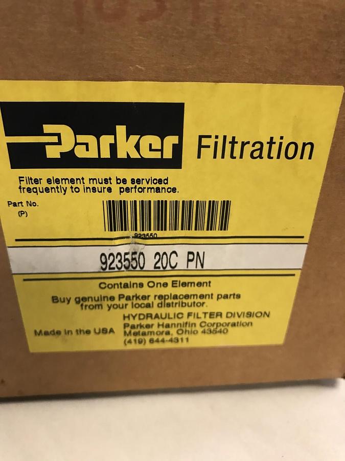 Used Parker,923550,20C PN Hydraulic Filter