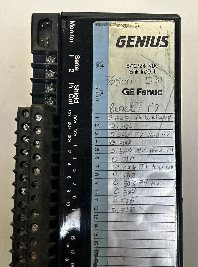 Used GE FANUC,IC660EBD025B,GENIUS BLOCK SINK I/O MODULE