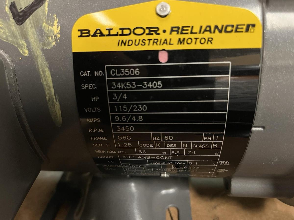 Used RS CORCORAN,2000D, CENTRIFUGAL PUMP 1"X1-1/2" 3/4HP 3450RPM 1PH