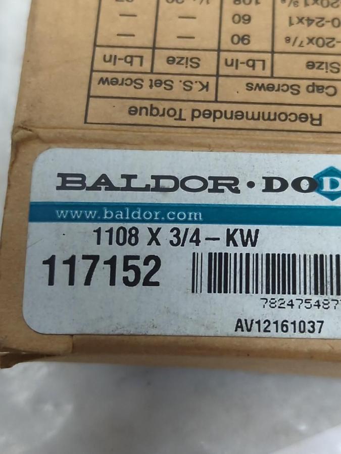 BALDOR-DODGE,117152,TAPER LOCK BUSHING 1108X3/4KW LOT OF 3 NOS