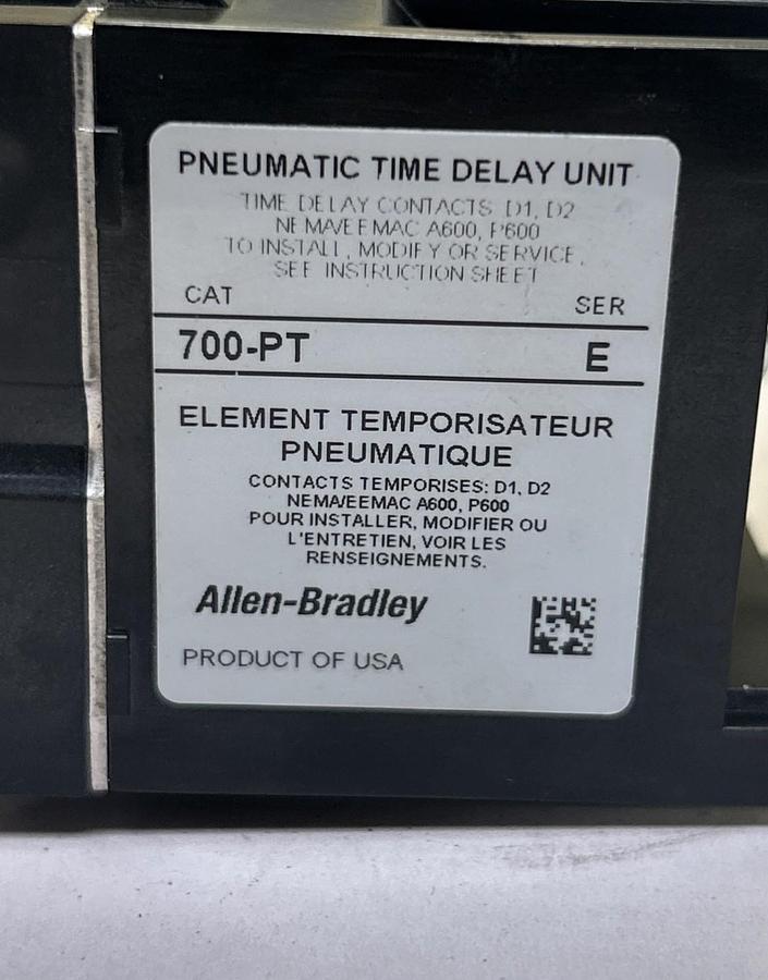 Used ALLEN BRADLEY,700-PT,PNEUMATIC TIME DAY UNIT