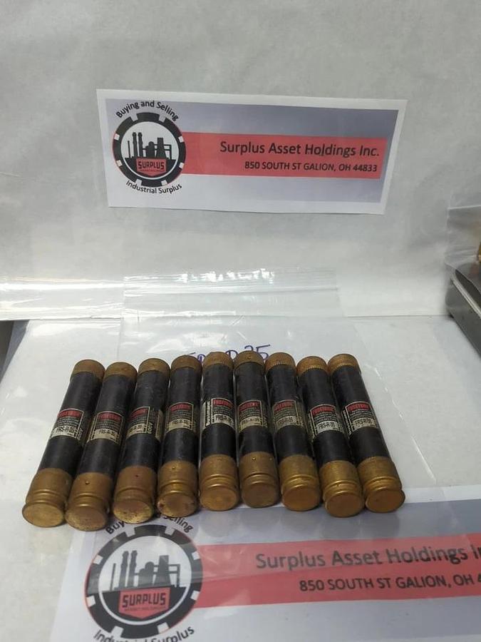 Used COOPER BUSSMANN,FRS-R-35,FUSETRON 35 AMP FUSE LOT OF 9 PRE-OWNED