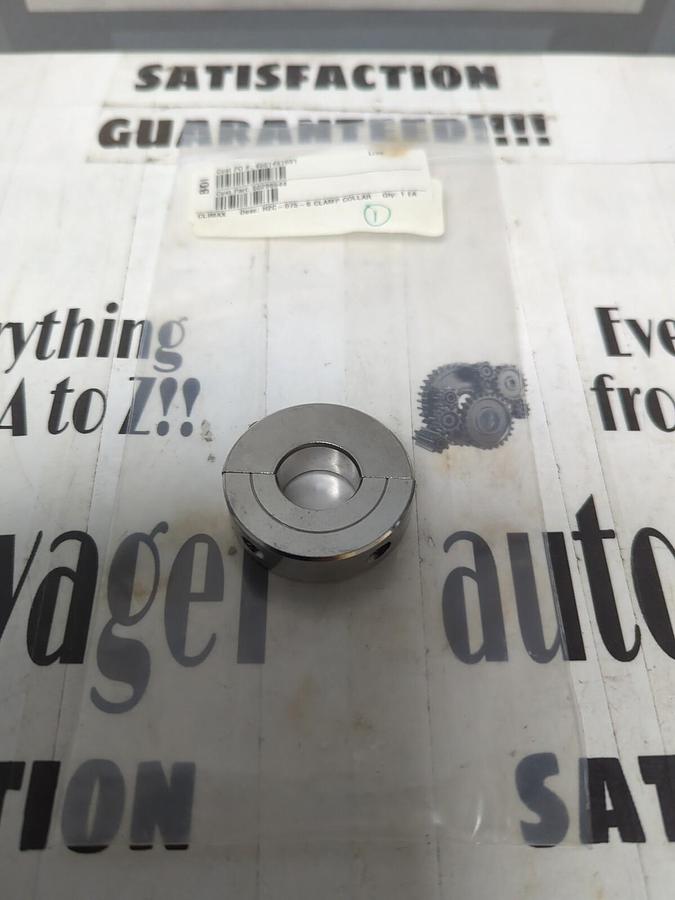 CLIMAX,H2C-075-S,2 PIECE STAINLESS  3/4 INCH BORE SHAFT/CLAMP COLLAR NOS