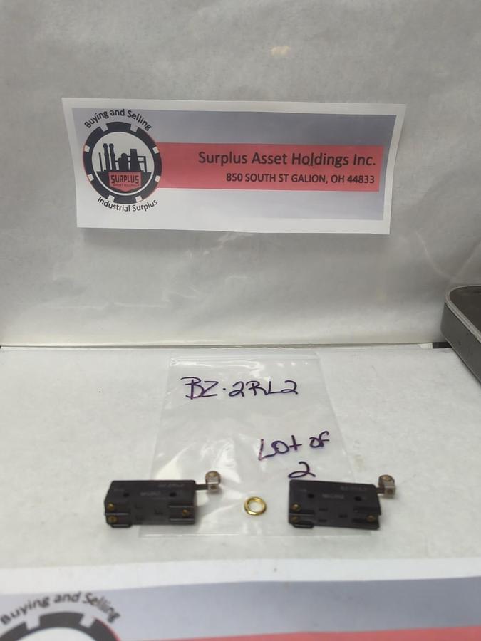 Used HONEYWELL,BZ-2RL2,ROLLER LEVER MICRO SWITCH LOT OF 2 PRE-OWNED
