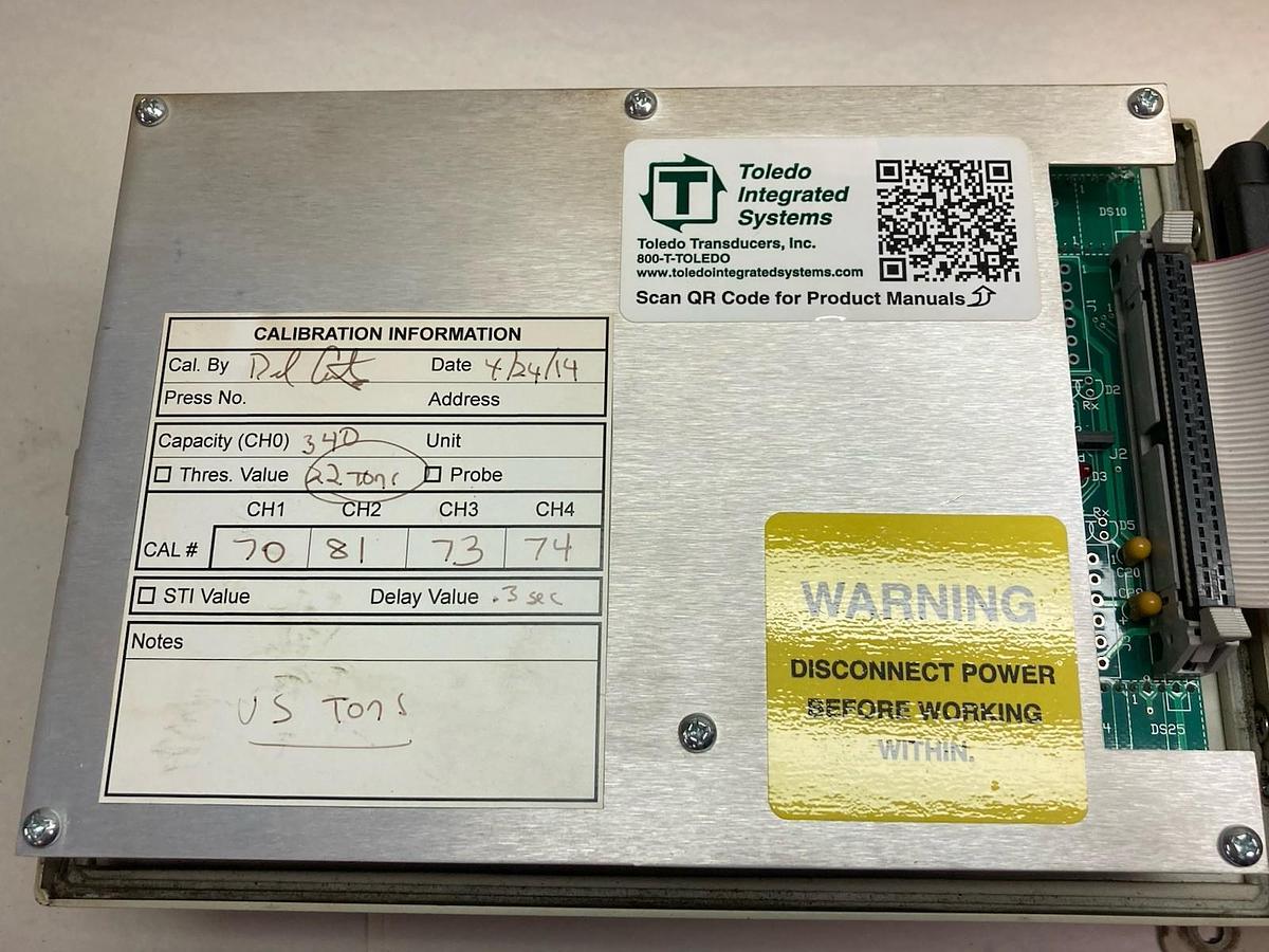 Used Toledo Integrated Systems,Model PW14,1-Phase Production Monitor 50-60Hz 0.5A