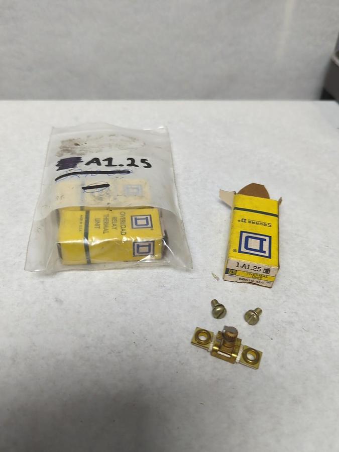 SQUARE D,A1.25,THERMAL OVERLOAD HEATER ELEMENT LOT OF 3 NOS