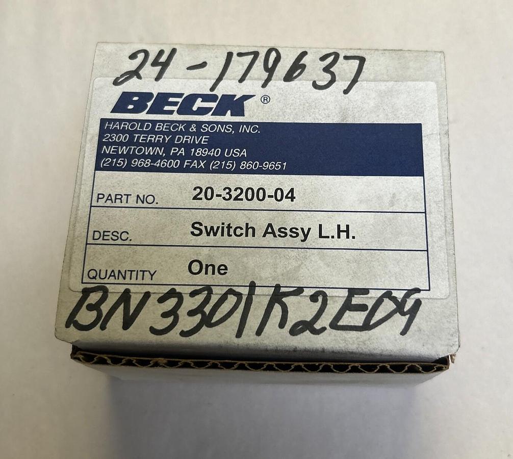 BECK,20-3200-04,SWITCH ASSEMBLY LH NOS