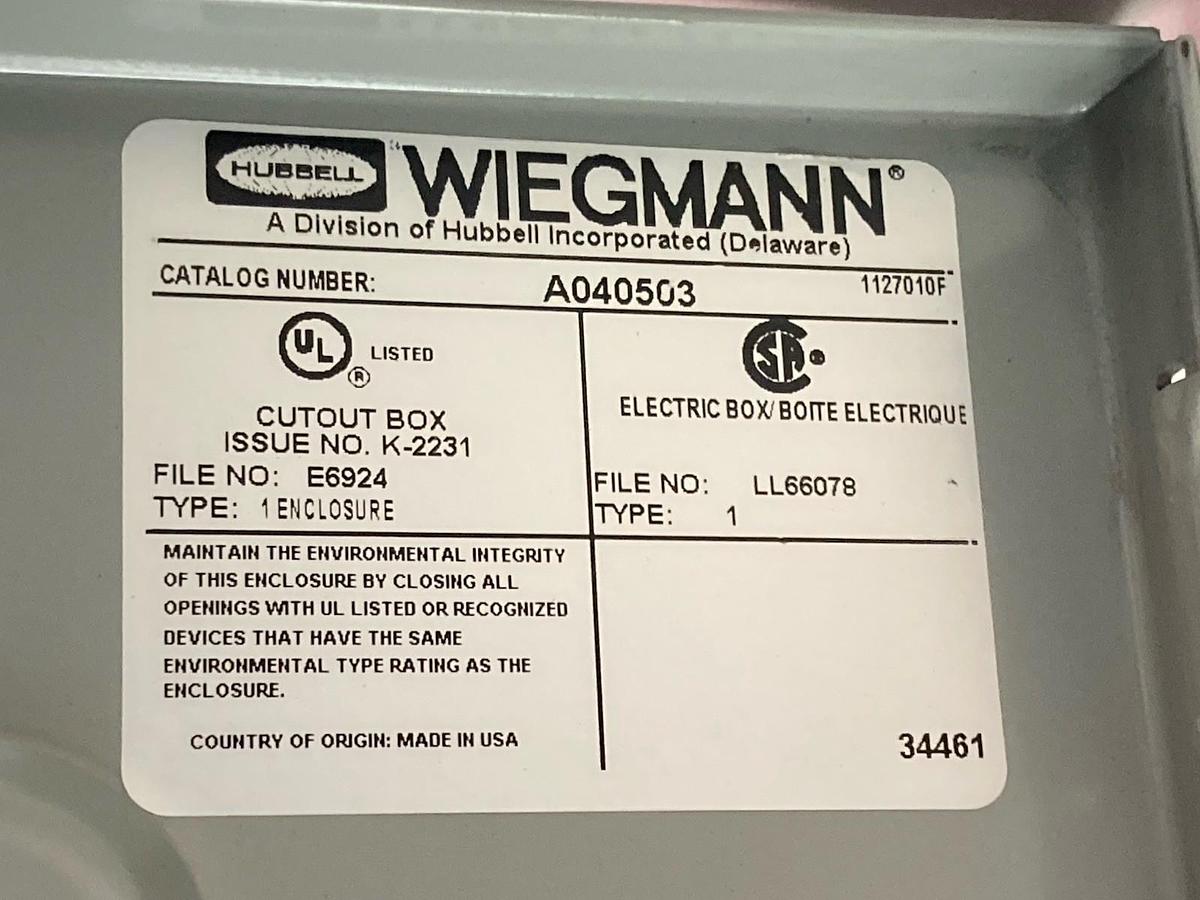 Wiegmann,A040503,Junction Box