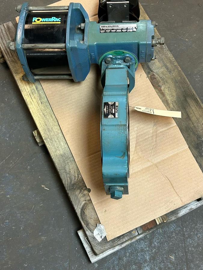 Used DEZURIK,948689,CYLINDER POWERPAC ACTUATOR SIZE 6 BUTTERFLY VALVE 6" 285 CWP